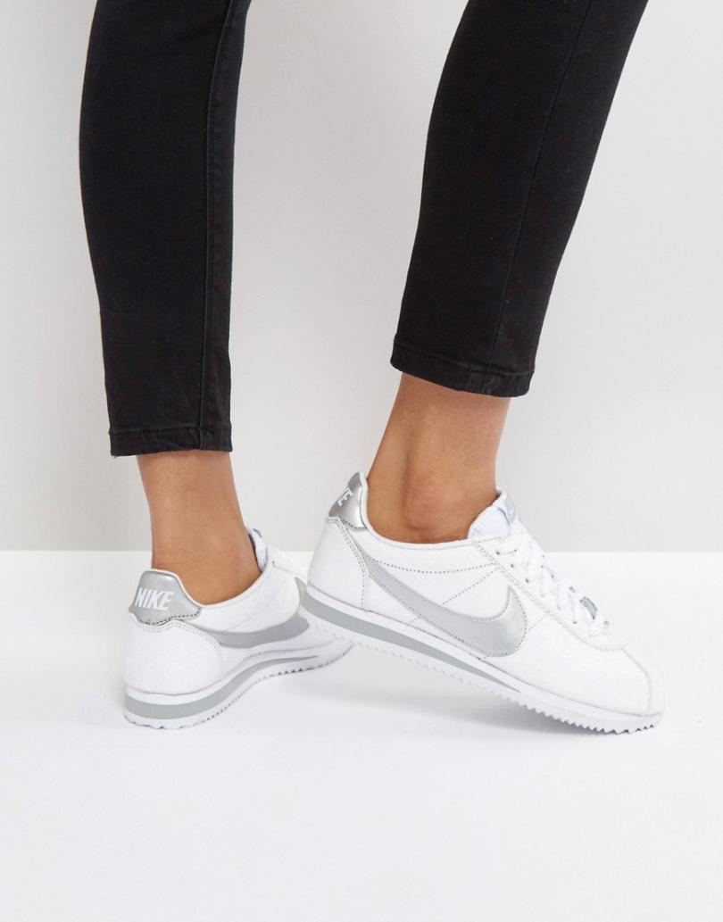 nike classic cortez femme argent