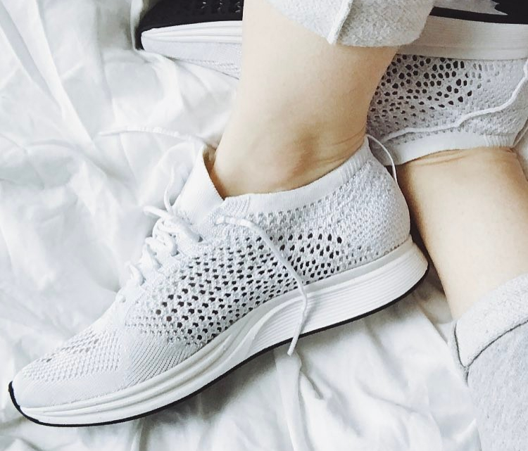 nike flyknit blanche